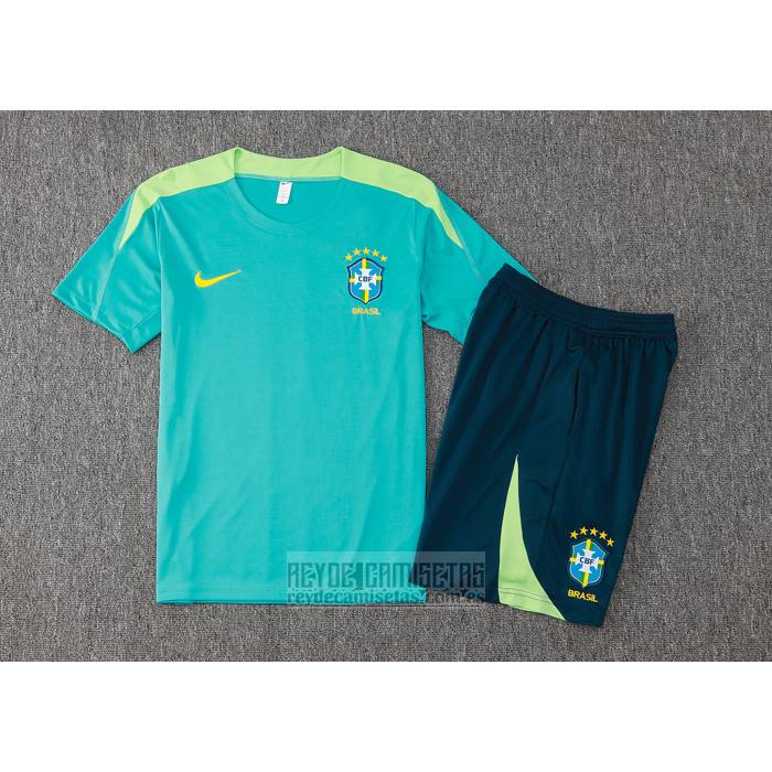 Chandal del Brasil Manga Corta 2024-2025 Verde - Pantalon Corto